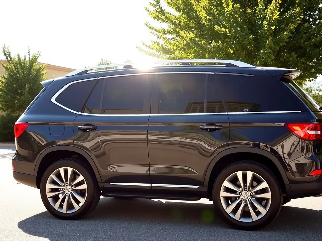An image of a car with professionally installed ceramic window tint, demonstrating the sleek appearance and enhanced privacy.